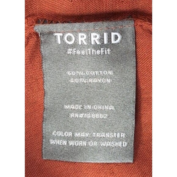 Torrid 3 Jacket Size 3X Orange Cotton Blend Unlined Moto Military Lightweight - Picture 4 of 16